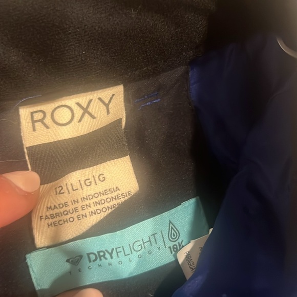 Roxy girls royal blue snowboard / ski pants size 12 - Picture 3 of 6